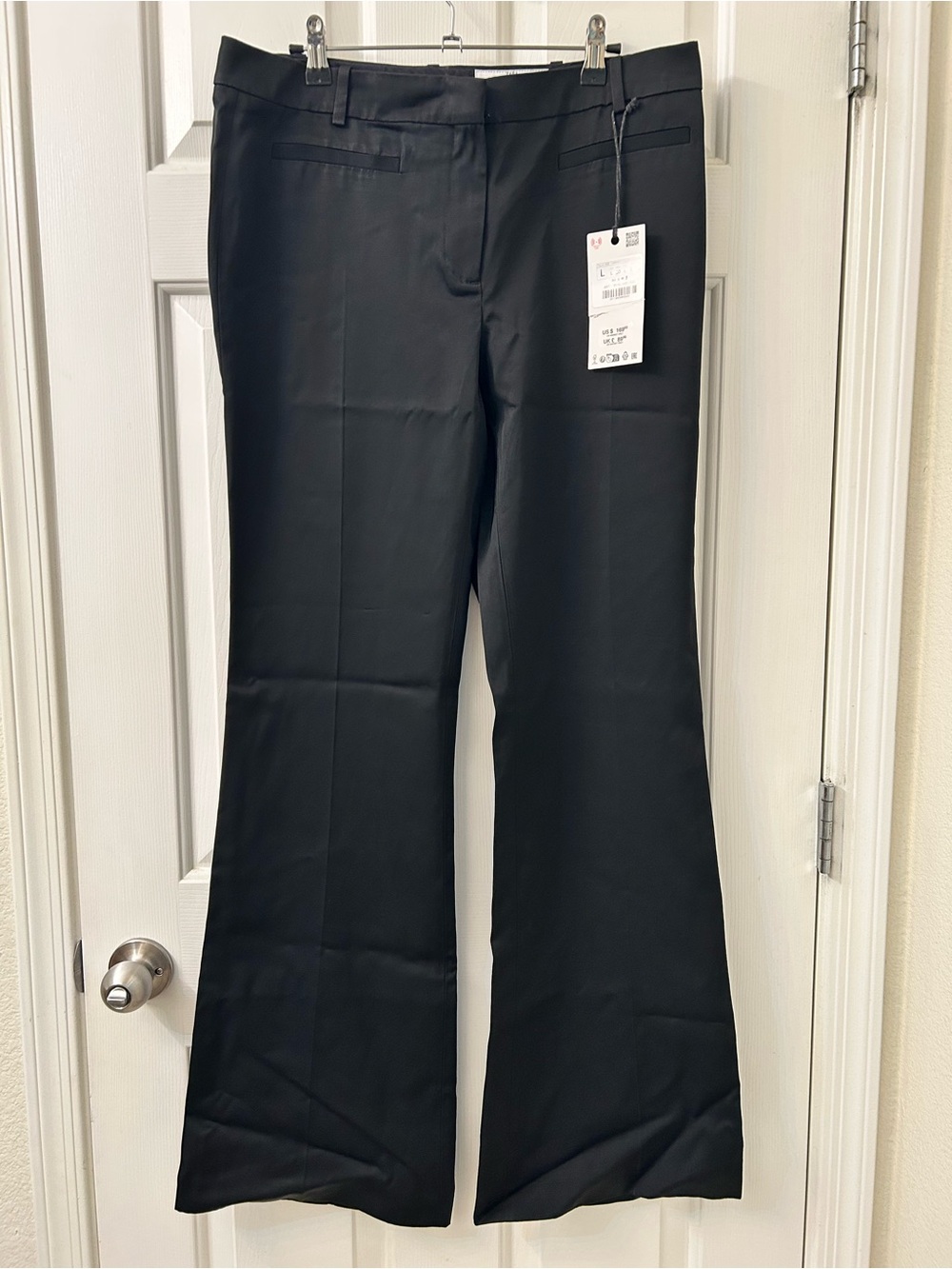 NWT Zara Black Straight Leg Trousers 🖤 Size L